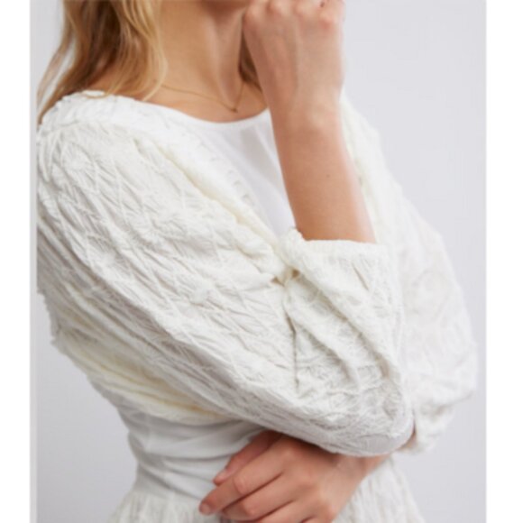 NWT Free People ‘Olivia’ Lace Stretch Top | Medium | Optic White - Picture 4 of 7